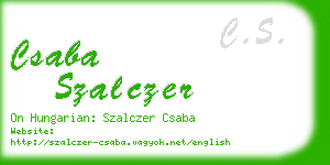 csaba szalczer business card